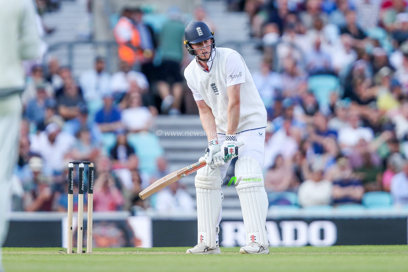 Zak Crawley of England bats during the 5th Rothesay Test Match Day 3 England vs India at The Kia Oval, London, United Kingdom, 2nd August 2025

(Photo by Izzy Poles/News Images)