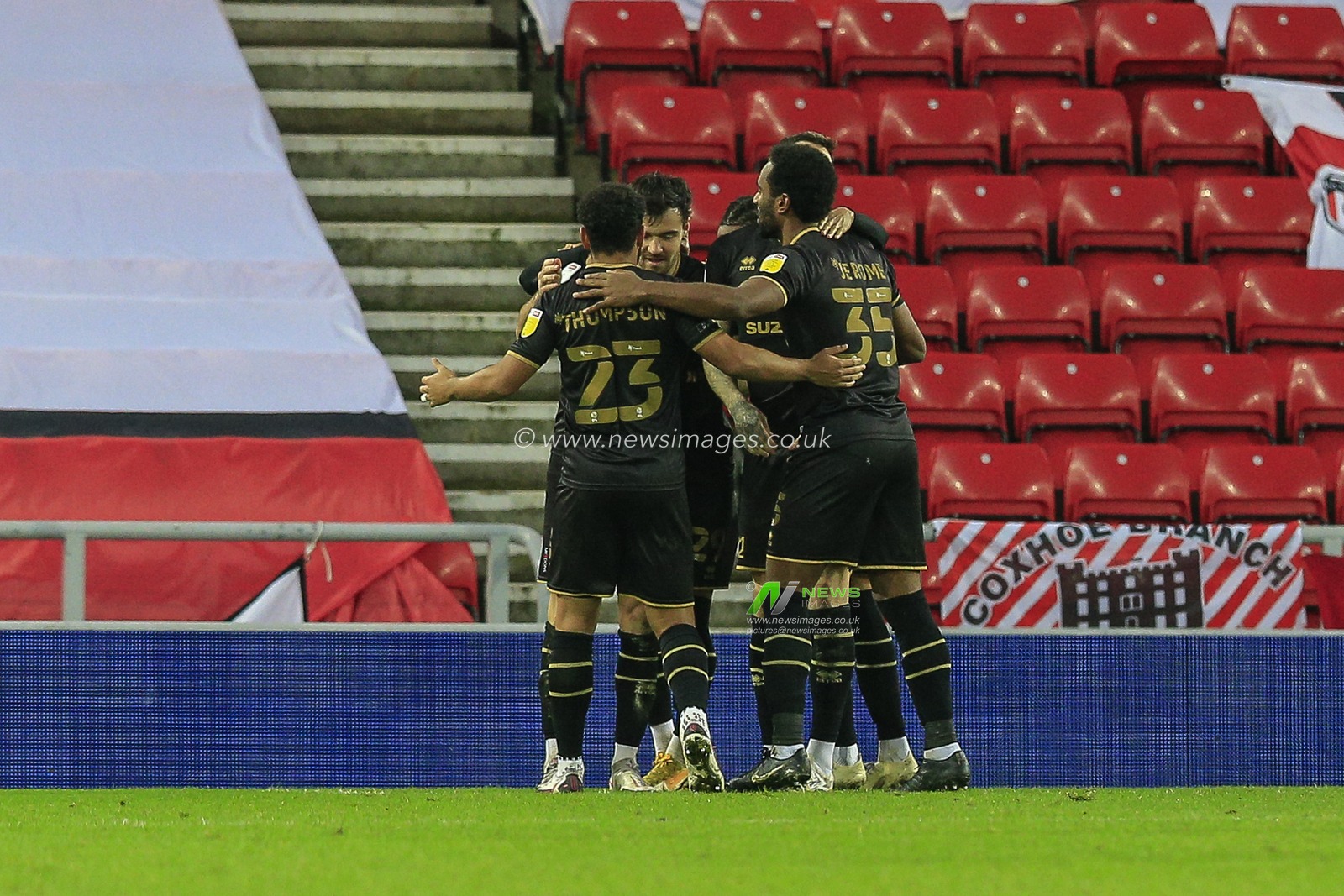 Scott Fraser #10 of Milton Keynes Dons celebrates his goal from the penalty spot to make it 1-2