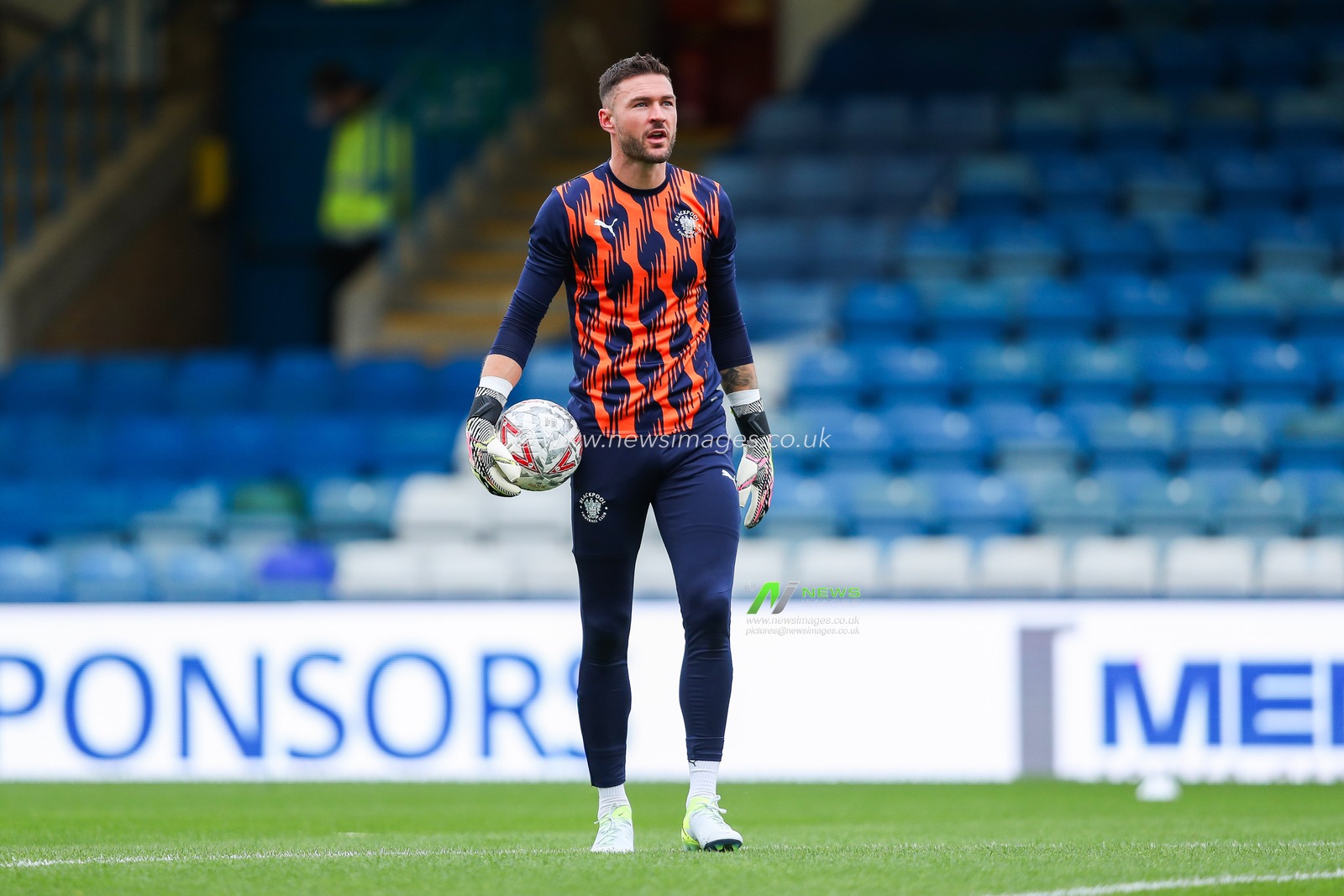 Richard O'Donnell of Blackpool warms up prior to the Emirates FA Cup First Round match Gillingham vs Blackpool at MEMS Priestfield Stadium, Gillingham, United Kingdom, 2nd November 2024

(Photo by Izzy Poles/News Images)
