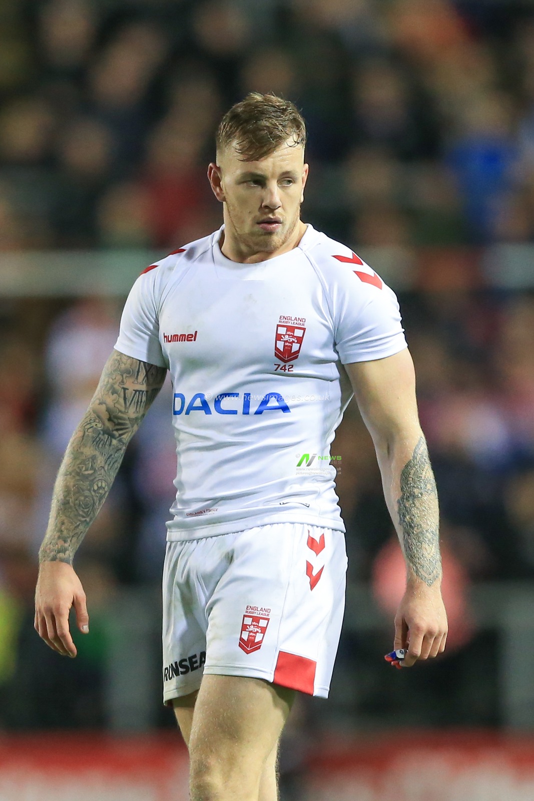 17th October 2018 , Leigh Sports Village,  Leigh, England;  Rugby League International, England v France ; Tom Johnstone of England 


Credit:   Mark Cosgrove/News Images