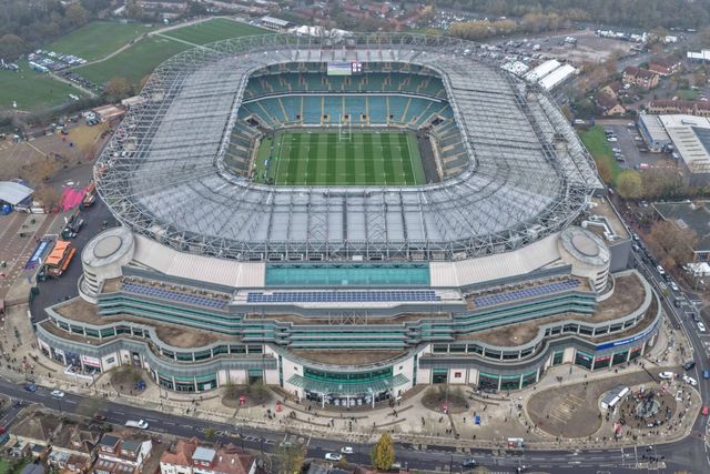 An aerial view of The Allianz Stadium during the Quilter Nations Series 2025 match England vs New Zealand at Allianz Stadium, Twickenham, United Kingdom, 14th November 2025

(Photo by Mark Cosgrove/News Images)

*** GER AUT SUI OUT ***