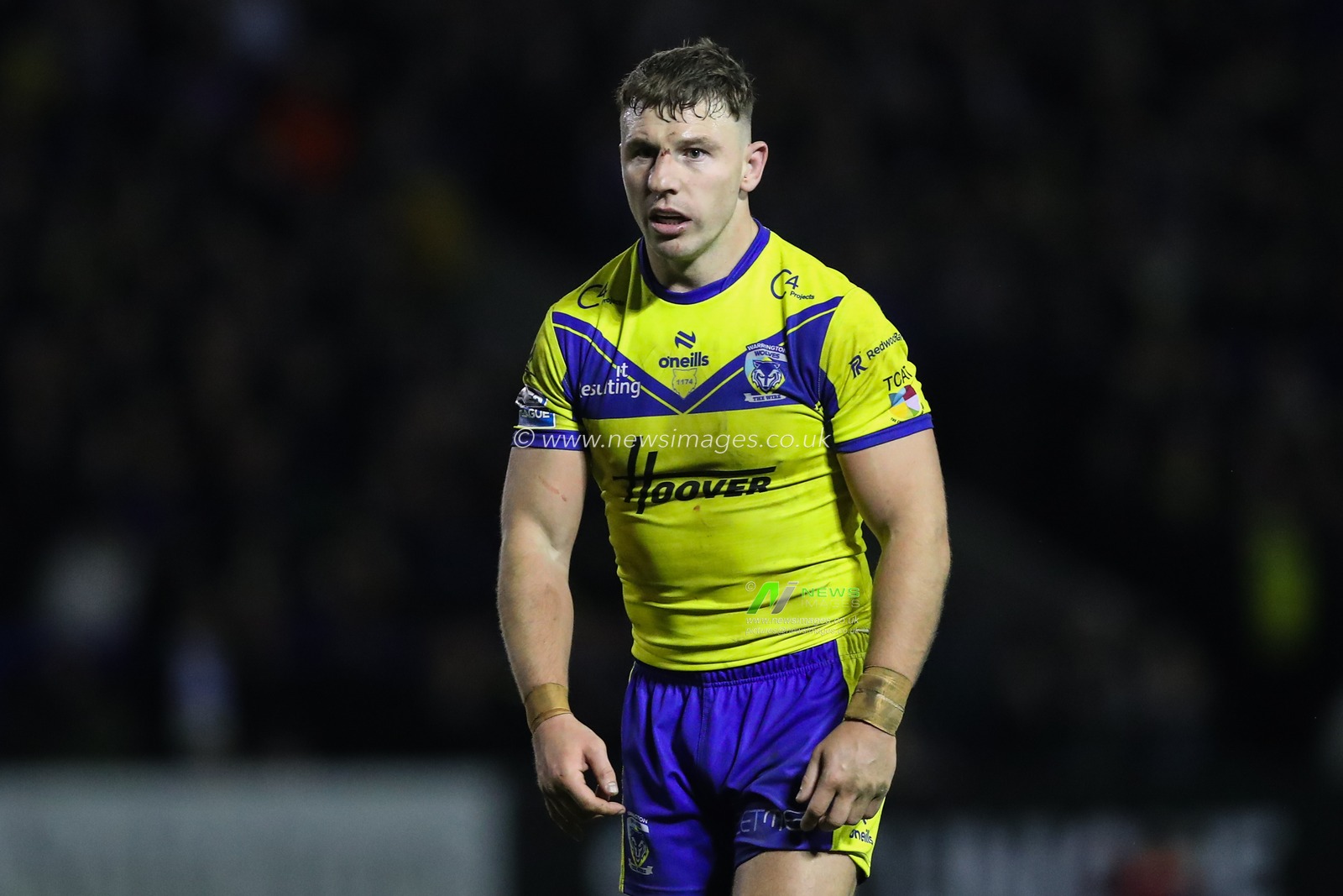 George Williams of Warrington Wolves during the Betfred Super League Round 2 match Warrington Wolves vs Catalans Dragons at Luke Littler Stadium, Warrington, United Kingdom, 21st February 2025

(Photo by Gareth Evans/News Images)