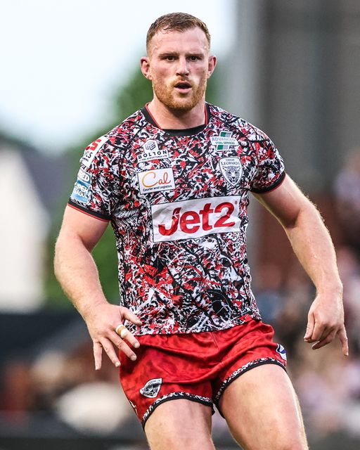 Jack Hughes of Leigh Leopards during the Betfred Super League round 12 match Leigh Leopards vs Hull FC at Leigh Sports Village, Leigh, United Kingdom on 22 May 2026

(Photo by Alfie Cosgrove/News Images)