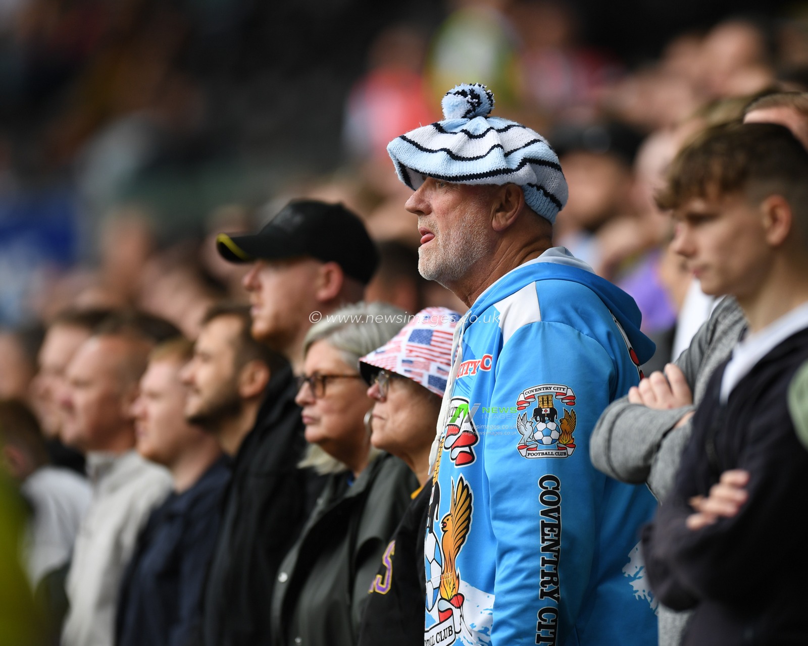 Coventry City Supporter during the Sky Bet Championship match Swansea City vs Coventry City at Swansea.com Stadium, Swansea, United Kingdom, 19th August 2023

(Photo by Mike Jones/News Images)