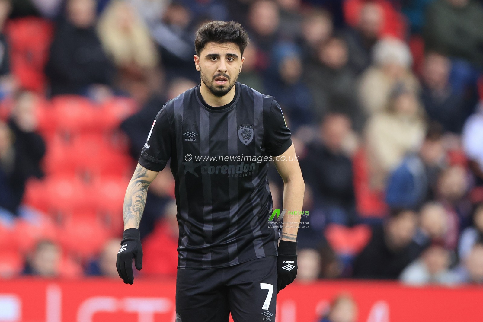 Ozan Tufan #7 of Hull City during the Sky Bet Championship match Stoke City vs Hull City at Bet365 Stadium, Stoke-on-Trent, United Kingdom, 11th February 2023

(Photo by Conor Molloy/News Images)