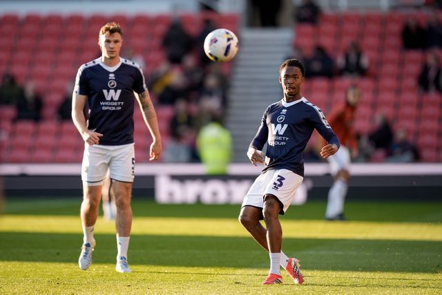 Zak Sturge of Millwall in the pregame warmup session  during the Sky Bet Championship match Stoke City vs Millwall at Bet365 Stadium, Stoke On Trent, United Kingdom on 21 April 2026

(Photo by Maynard Manyowa/News Images)