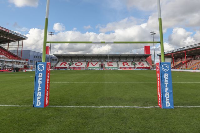 A general view of the Sewell Group Craven Park during the Betfred Super League Round 9 match Hull KR vs Wigan Warriors at Sewell Group Craven Park, Kingston upon Hull, United Kingdom, 26th April 2024

(Photo by Alfie Cosgrove/News Images)