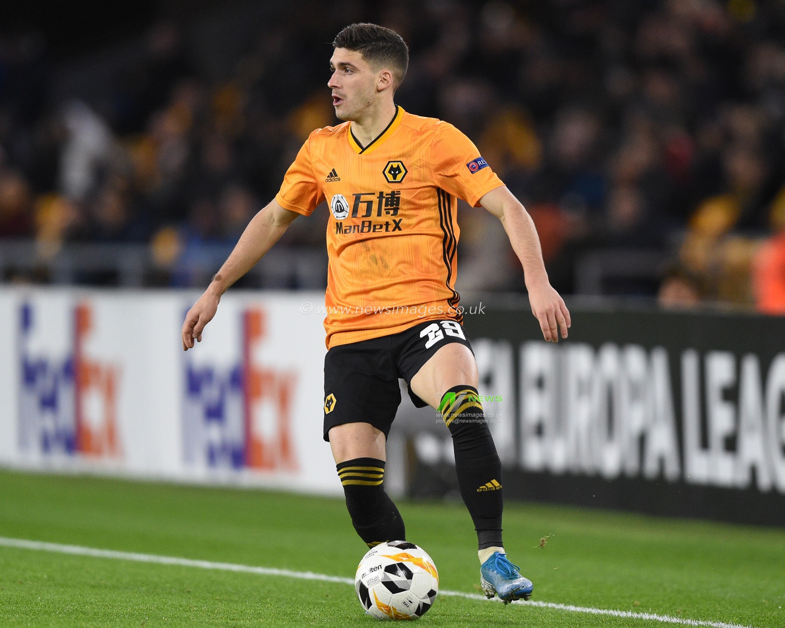 12th December 2019, Molineux, Wolverhampton, England; UEFA Europa League, Wolverhampton Wanderers v Besiktas : Ruben Vinagre (29) of Wolverhampton Wanderers in action during the game

Credit: Richard Long/News Images