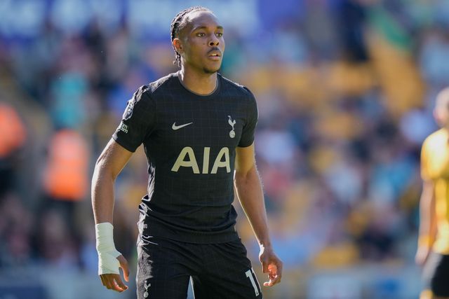 Mathys Tel of Tottenham Hotspur during the Premier League match Wolverhampton Wanderers vs Tottenham Hotspur at Molineux, Wolverhampton, United Kingdom on 25 April 2026

(Photo by Maynard Manyowa/News Images)