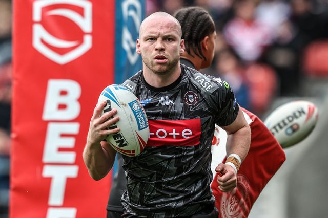 Liam Marshall of Wigan Warriors in the pre-game warm up during the Betfred Super League round 7 match St Helens vs Wigan Warriors at The BrewDog Stadium, St Helens, United Kingdom on 03 April 2026

(Photo by Alfie Cosgrove/News Images)