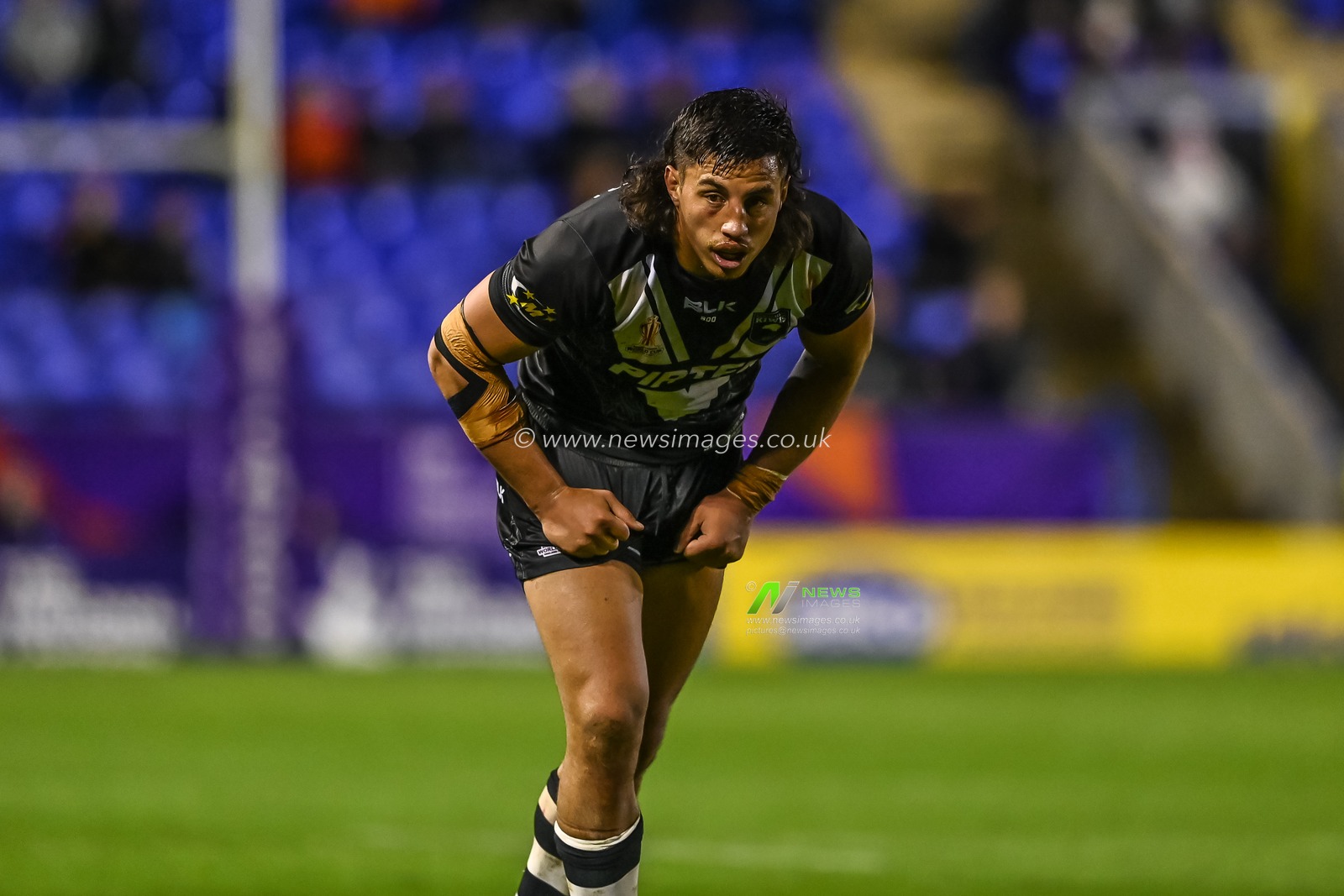 Joseph Tapine of New Zealand during the Rugby League World Cup 2021 match New Zealand vs Lebanon at Halliwell Jones Stadium, Warrington, United Kingdom, 16th October 2022

(Photo by Craig Thomas/News Images)