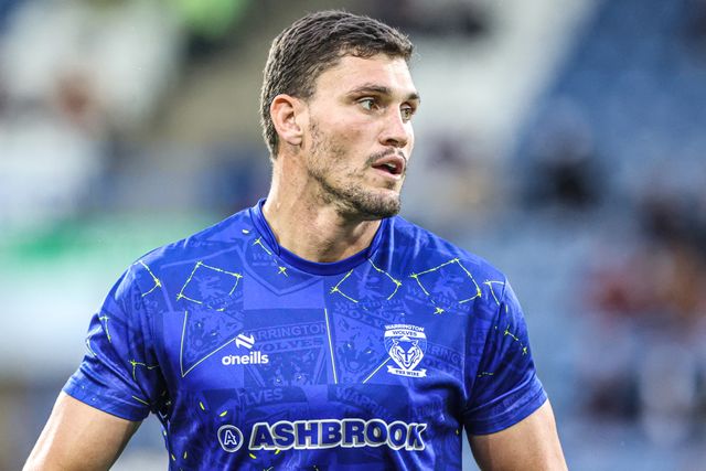 Sam Stone of Warrington Wolves in the pre-game warm up during the Betfred Super League round 10 match Huddersfield Giants vs Warrington Wolves at Accu Stadium, Huddersfield, United Kingdom on 02 May 2026

(Photo by Alfie Cosgrove/News Images)