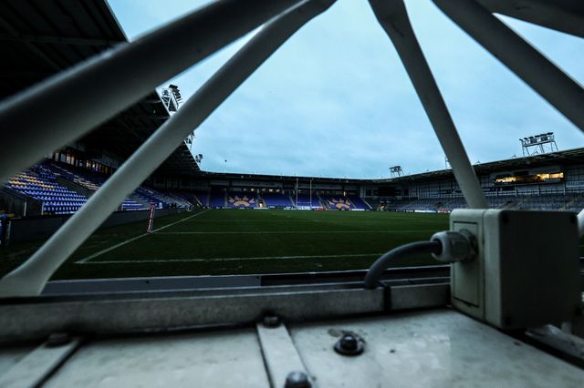 A general view of Halliwell Jones Stadium ahead of the Betfred Challenge Cup match Warrington Wolves vs Sheffield Eagles at The Halliwell Jones Stadium, Warrington, United Kingdom on 06 February 2026

(Photo by Alfie Cosgrove/News Images)