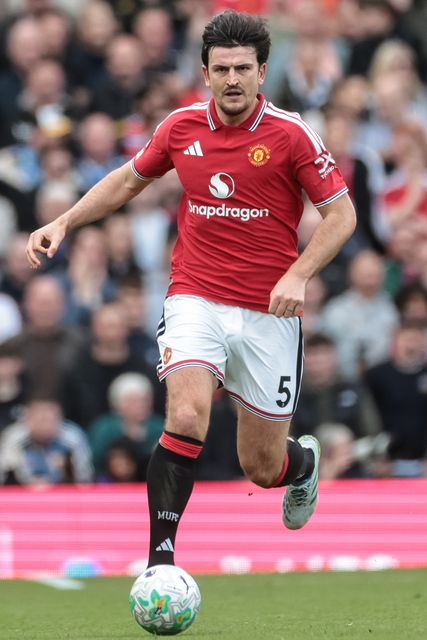 Harry Maguire of Manchester United breaks with the ball during the Premier League match Manchester United vs Nottingham Forest at Old Trafford, Manchester, United Kingdom on 17 May 2026

(Photo by Mark Cosgrove/News Images)
