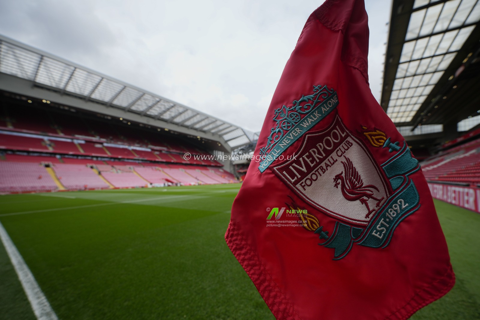 A general view of Anfield, home of Liverpool before the Premier League match Liverpool vs Brentford at Anfield, Liverpool, United Kingdom, 6th May 2023

(Photo by Steve Flynn/News Images)