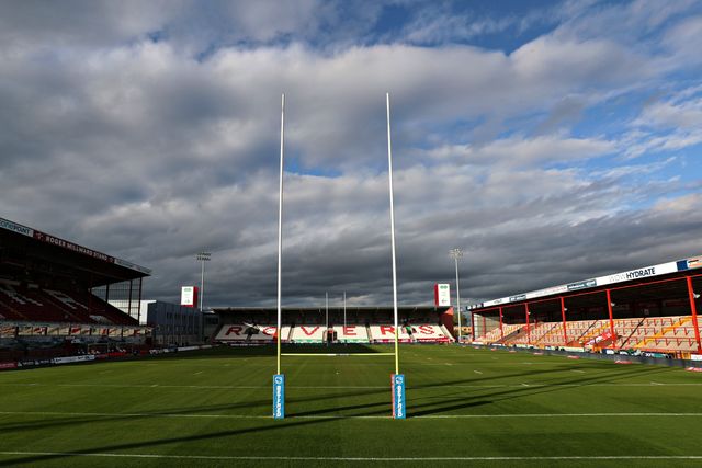 A general view of Sewell Group Craven Park before the Betfred Super League round 27 match Hull KR vs Warrington Wolves at Sewell Group Craven Park, Kingston upon Hull, United Kingdom, 18th September 2025

(Photo by Sam Eaden/News Images)