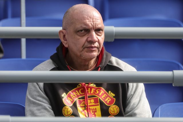 A Manchester United fan with the clubs logo on his hoody during the Premier League match Everton vs Manchester United at Hill Dickinson Stadium, Liverpool, United Kingdom on 06 September 2026

(Photo by Mark Cosgrove/News Images)