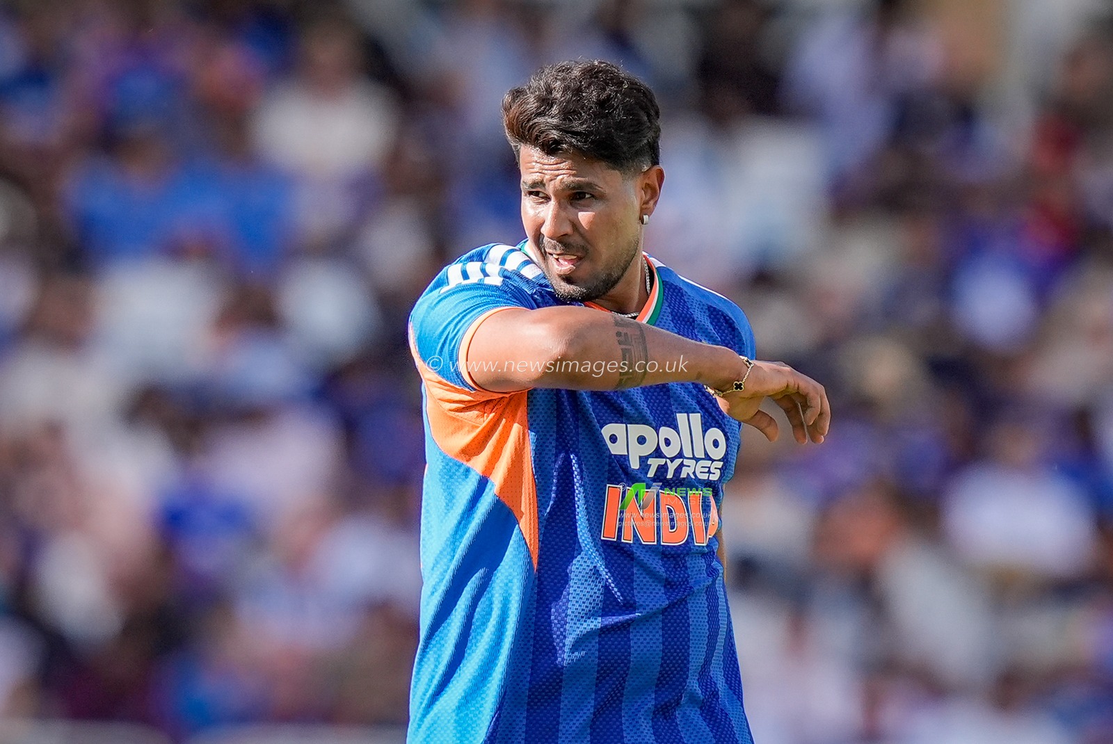 Harshit Rana of India during the Third Vitality T20 International match England vs India at Trent Bridge, Nottingham, United Kingdom on 07 July 2026

(Photo by Maynard Manyowa/News Images)