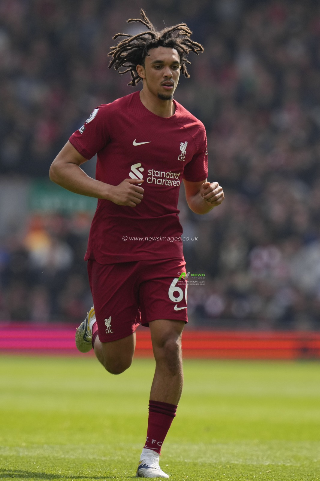Trent Alexander-Arnold #66 of Liverpool during the Premier League match Liverpool vs Nottingham Forest at Anfield, Liverpool, United Kingdom, 22nd April 2023

(Photo by Steve Flynn/News Images)