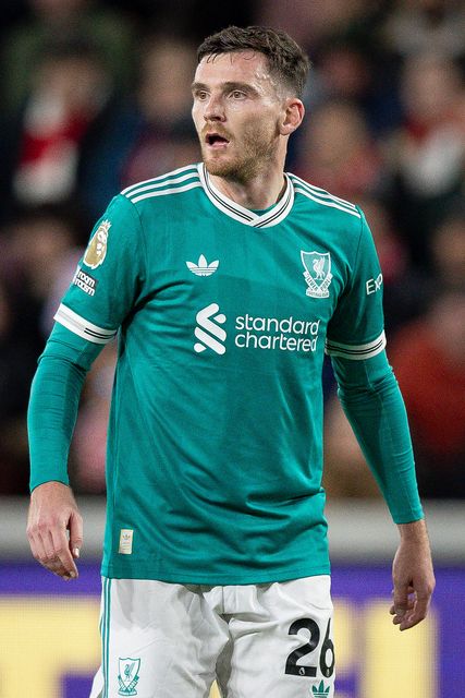 Andy Robertson of Liverpool during the Premier League match Brentford vs Liverpool at The Gtech Community Stadium, London, United Kingdom, 25th October 2025

(Photo by Ian Stephen/News Images)