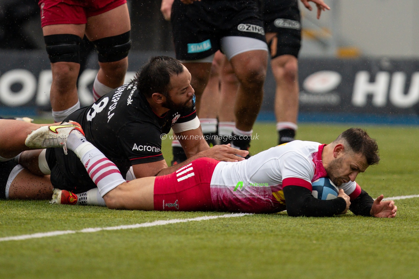 Danny Care #9 of Harlequins scores a try