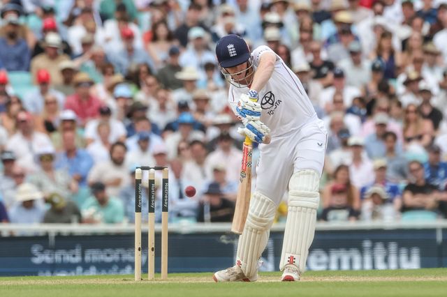 Harry Brook of England hits a four during the 2nd Rothesay Test Match Day 4 match England vs New Zealand at The Kia Oval, London, United Kingdom on 20 June 2026

(Photo by Mark Cosgrove/News Images)