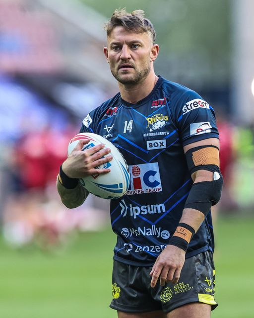 Chris Hankinson of Leeds Rhinos in the pre-game warm up during the Betfred Super League round 11 match Wigan Warriors vs Leeds Rhinos at The Brick Community Stadium, Wigan, United Kingdom on 15 May 2026

(Photo by Alfie Cosgrove/News Images)