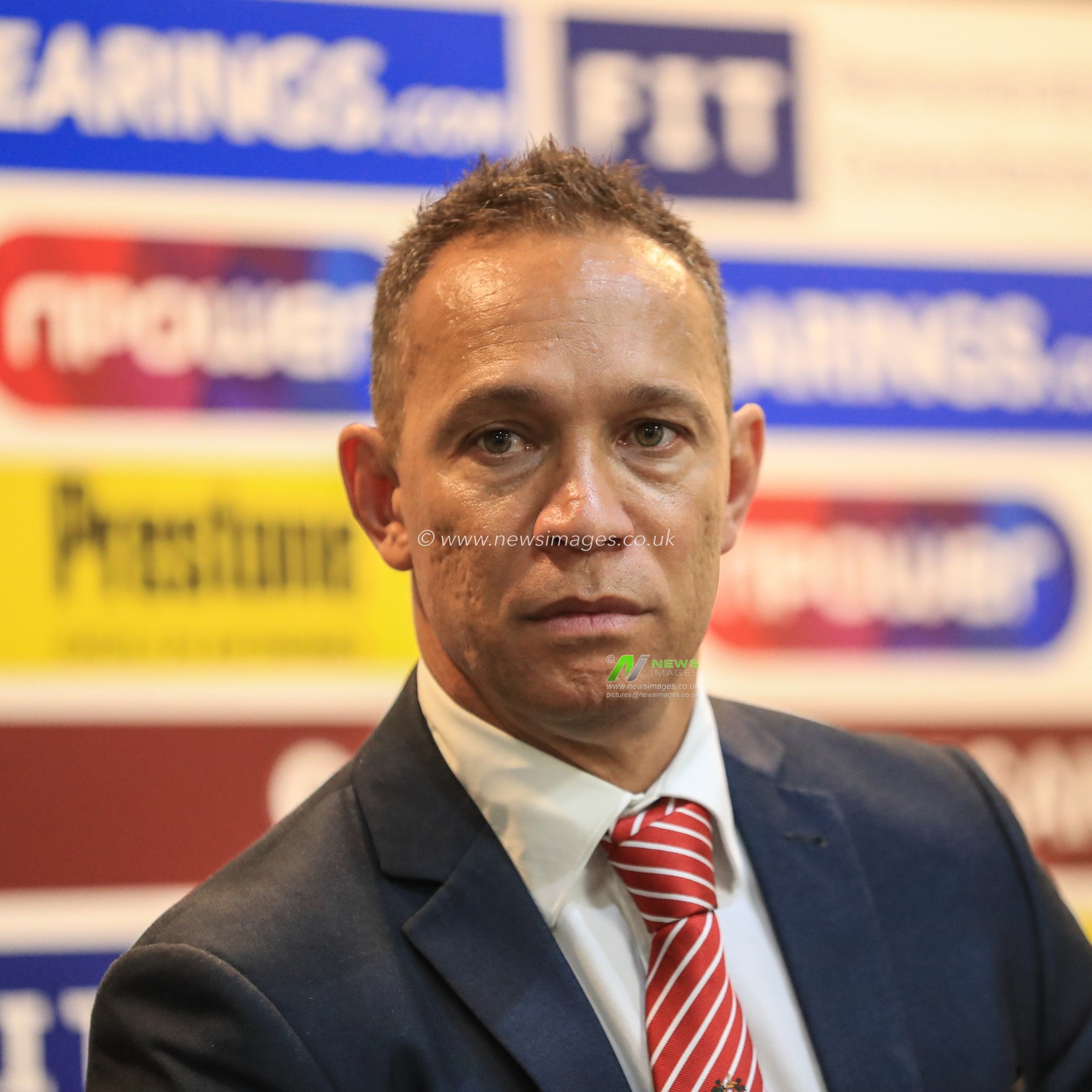 20th September 2019 , DW Stadium, Wigan, England;  Betfred Super League, Round Playoffs, Wigan Warriors vs Salford Red Devils ; Adrian Lam head coach of Wigan Warriors speaks to the press after Wigan win 18-12


Credit: Mark Cosgrove/News Images