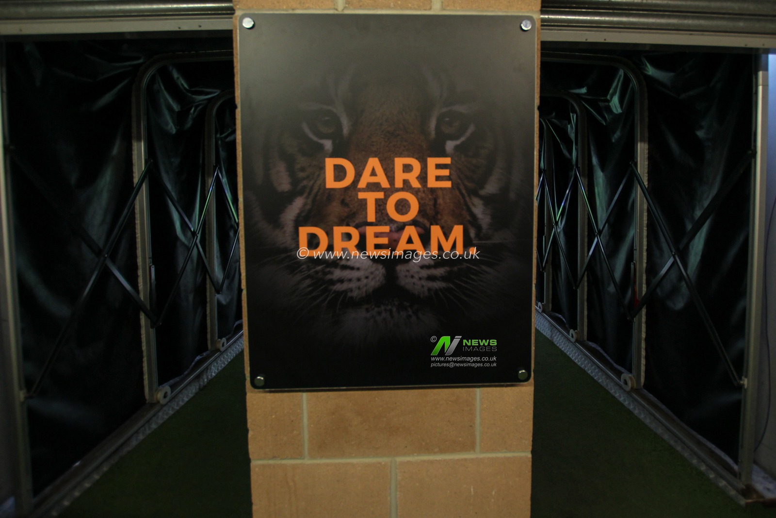 25th January 2020, KC Stadium, Kingston upon Hull, England; Emirates FA Cup, Hull City v Chelsea : Hull City poster in the tunnel entrance