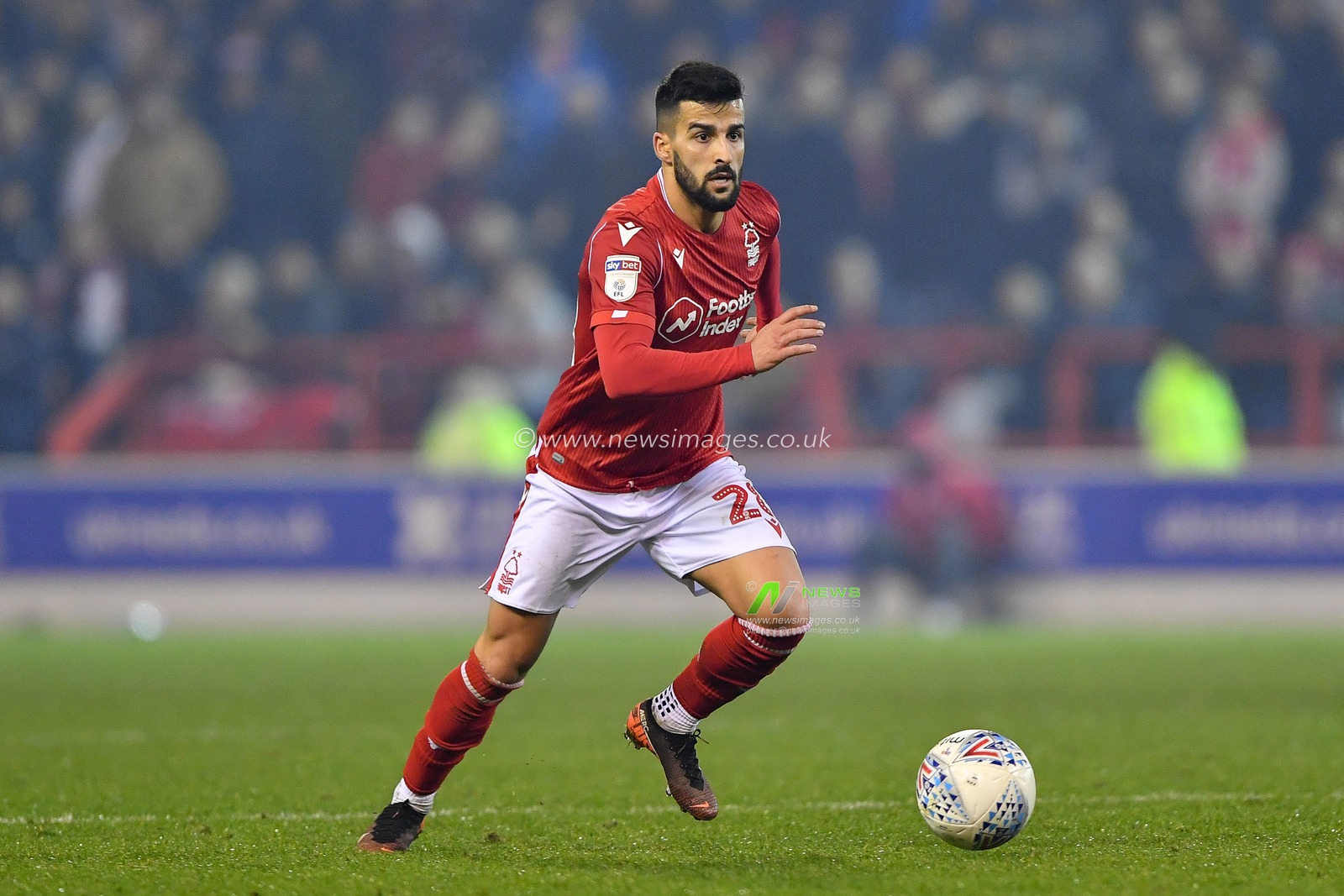 22nd January 2020, City Ground, Nottingham, England; Sky Bet Championship, Nottingham Forest v Reading : Tiago Silva (28) of Nottingham Forest