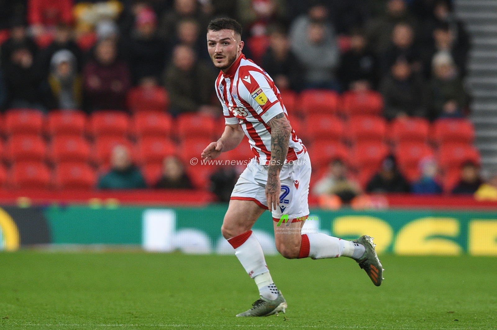 23rd November 2019, Bet365 Stadium, Stoke-on-Trent, England; Sky Bet Championship, Stoke City v Wigan Athletic : Tom Edwards (2) of Stoke City during the game

Credit: Richard Long/News Images