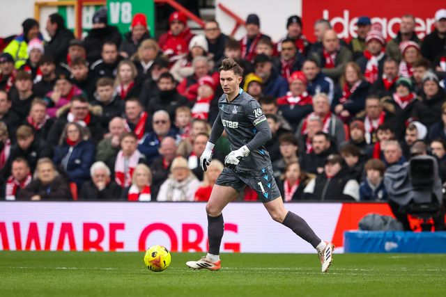 Crystal Palace goalkeeper Dean Henderson controls the ball  during the Premier League match Nottingham Forest vs Crystal Palace at City Ground, Nottingham, United Kingdom, 1st February 2026

(Photo by Alfie Cosgrove/News Images)