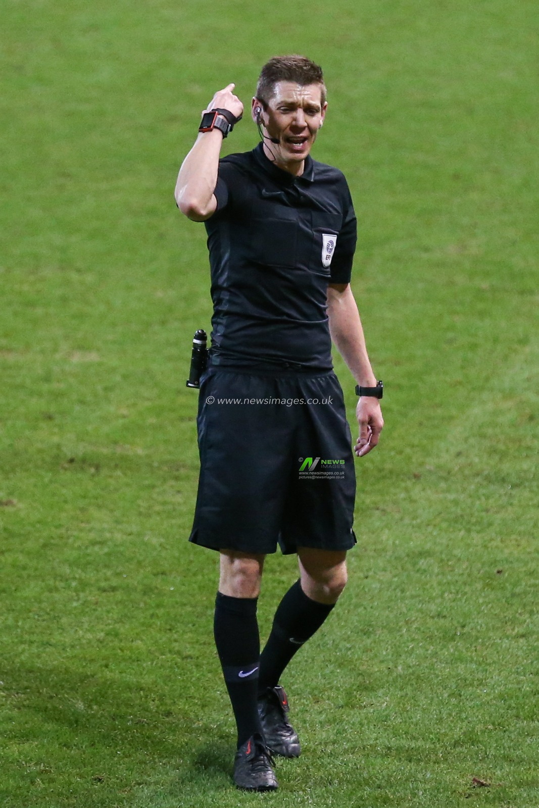 Referee Matthew Donohue during the game