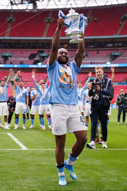 Antoine Semenyo of Manchester City celebrates with the Fa cup trophy during the Emirates FA Cup Final match Chelsea vs Manchester City at Wembley Stadium, London, United Kingdom on 16 May 2026

(Photo by Harvey Murphy/News Images)