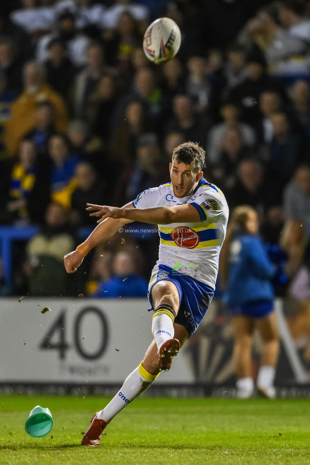 Stefan Ratchford #4 of Warrington Wolves converts his sides try during the Betfred Super League Round 5 match Warrington Wolves vs Leigh Leopards at Halliwell Jones Stadium, Warrington, United Kingdom, 17th March 2023

(Photo by Craig Thomas/News Images)