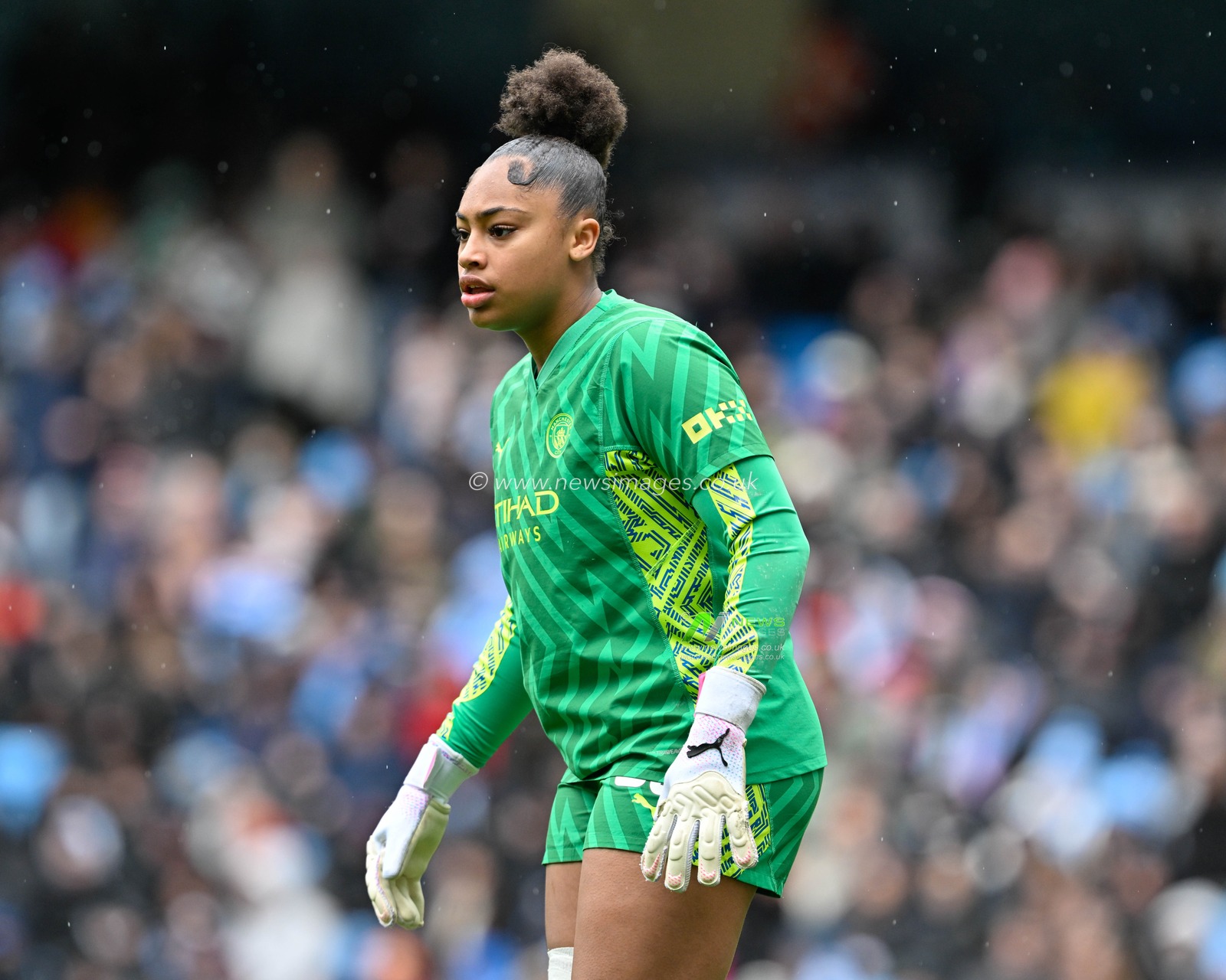 Khiara Keating of Manchester City Women, during The FA Women's Super League match Manchester City Women vs Manchester United Women at Etihad Stadium, Manchester, United Kingdom, 23rd March 2024

(Photo by Cody Froggatt/News Images)