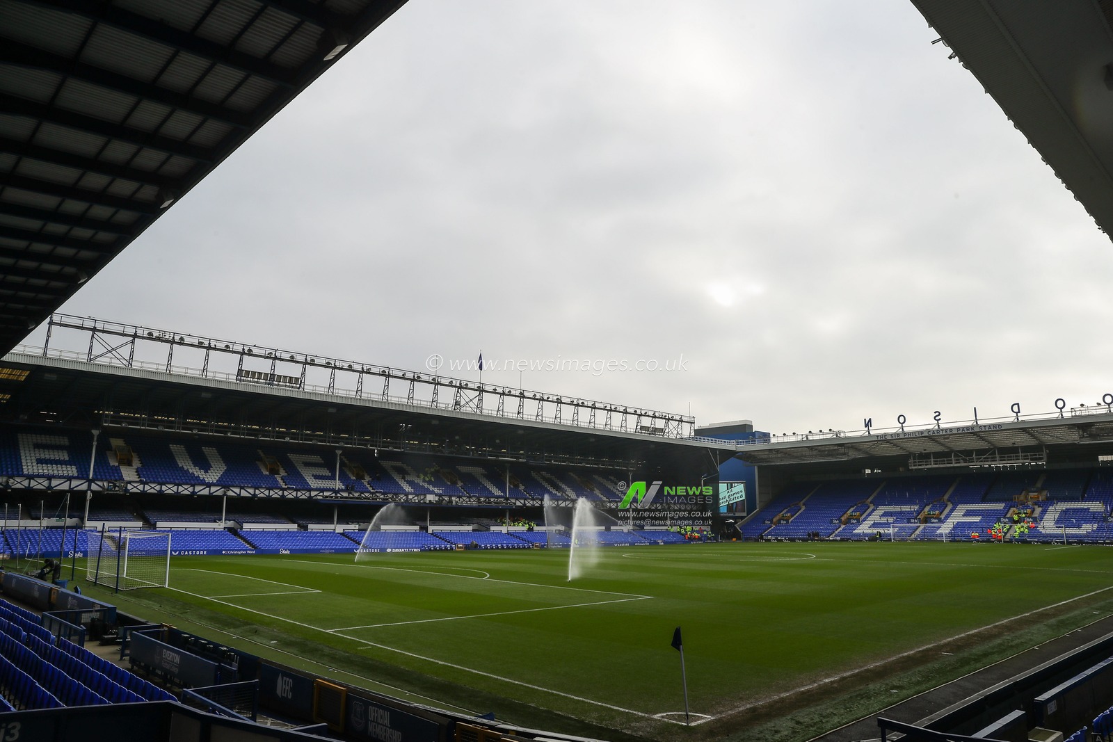 A general view inside of Goodison Park, home of Everton ahead of the Premier League match Everton vs Tottenham Hotspur at Goodison Park, Liverpool, United Kingdom, 19th January 2025

(Photo by Gareth Evans/News Images)