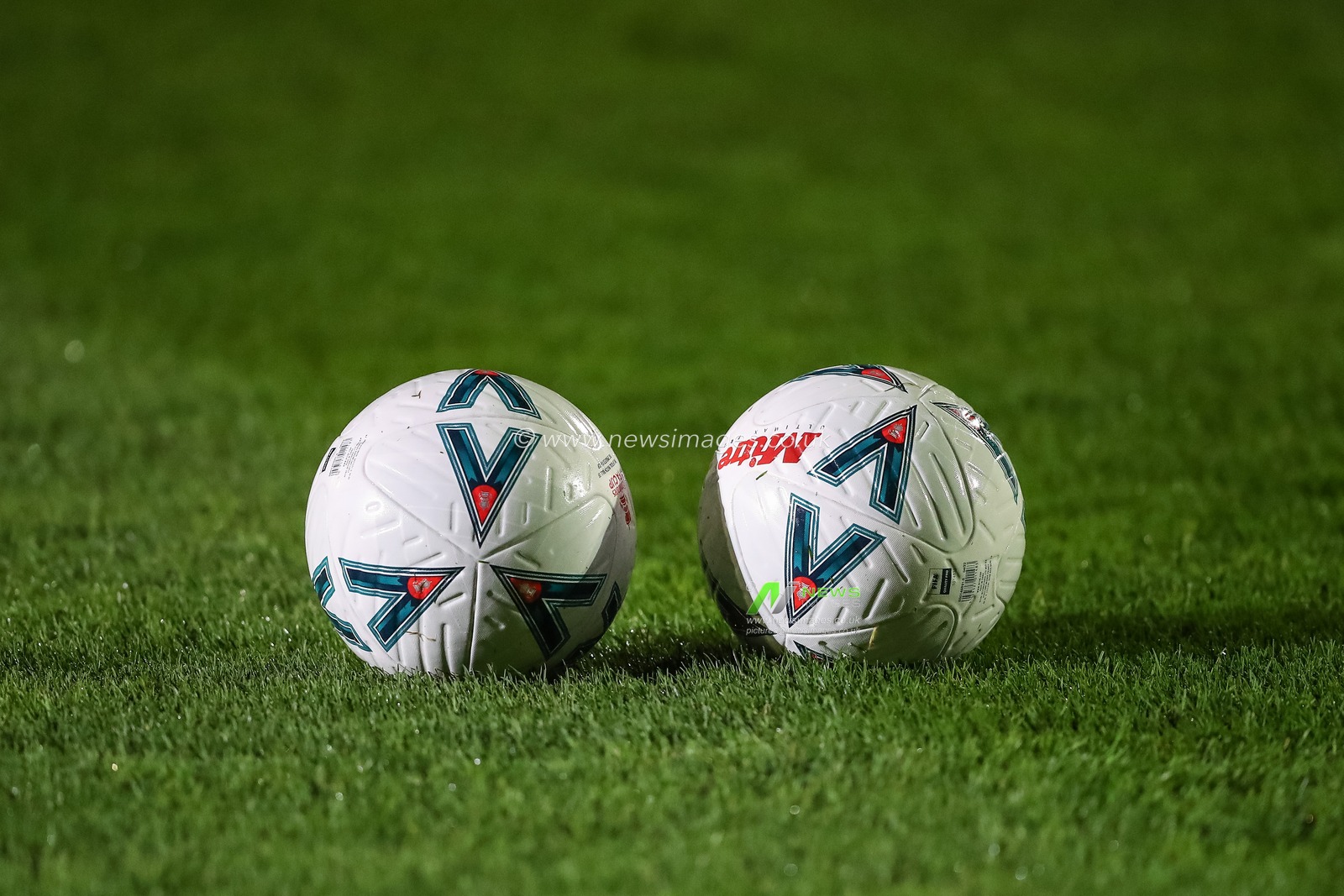 The match ball is seen ahead of kick off in the Emirates FA Cup First Round match Hereford FC vs Portsmouth at Edgar Street, Hereford, United Kingdom, 4th November 2022

(Photo by Gareth Evans/News Images)