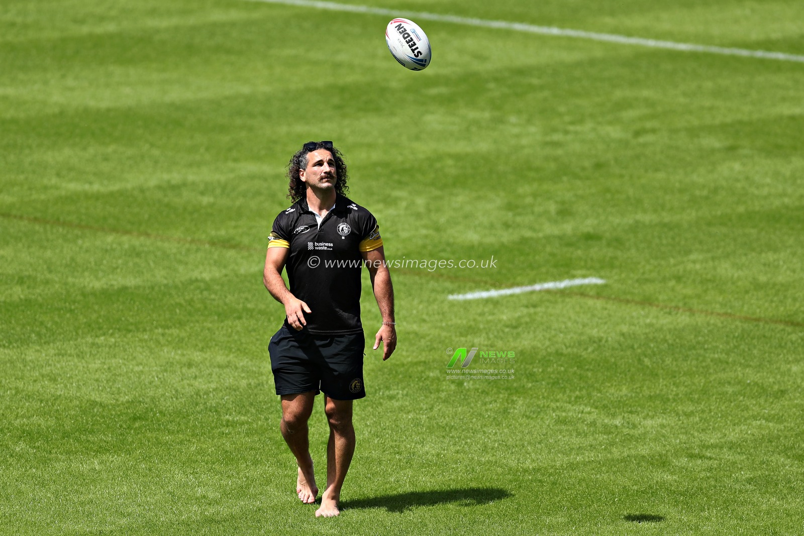 Brenden Santi of York Knights RLFC before the Betfred Championship match York City Knights vs Featherstone Rovers at LNER Community Stadium, York, United Kingdom, 29th June 2025(Photo by Sam Eaden/News Images)