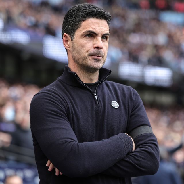Mikel Arteta manager of Arsenal looks on during the Premier League match Manchester City vs Arsenal at Etihad Stadium, Manchester, United Kingdom on 19 April 2026

(Photo by Mark Cosgrove/News Images)