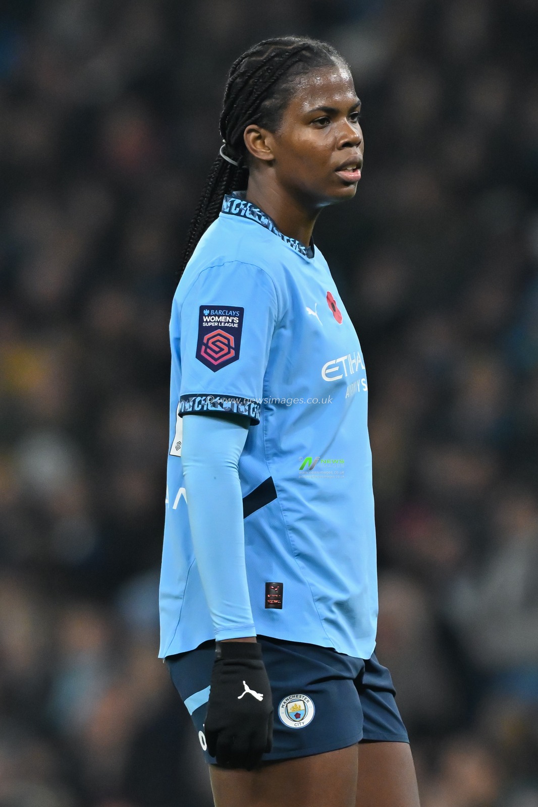 Khadija Shaw of Manchester City during the Barclays Women's Super League match Manchester City Women vs Tottenham Hotspurâ€™s Women at Etihad Stadium, Manchester, United Kingdom, 8th November 2024

(Photo by Cody Froggatt/News Images)