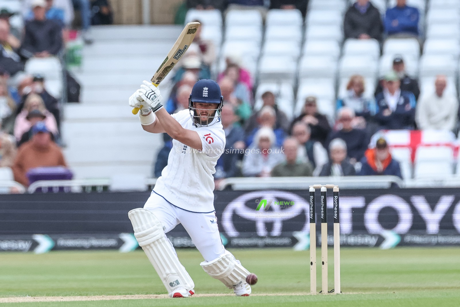 Ben Duckett of England hits the ball for one run during the Rothesay Test Match Day 1 England vs Zimbabwe at Trent Bridge, Nottingham, United Kingdom, 22nd May 2025

(Photo by Mark Cosgrove/News Images)