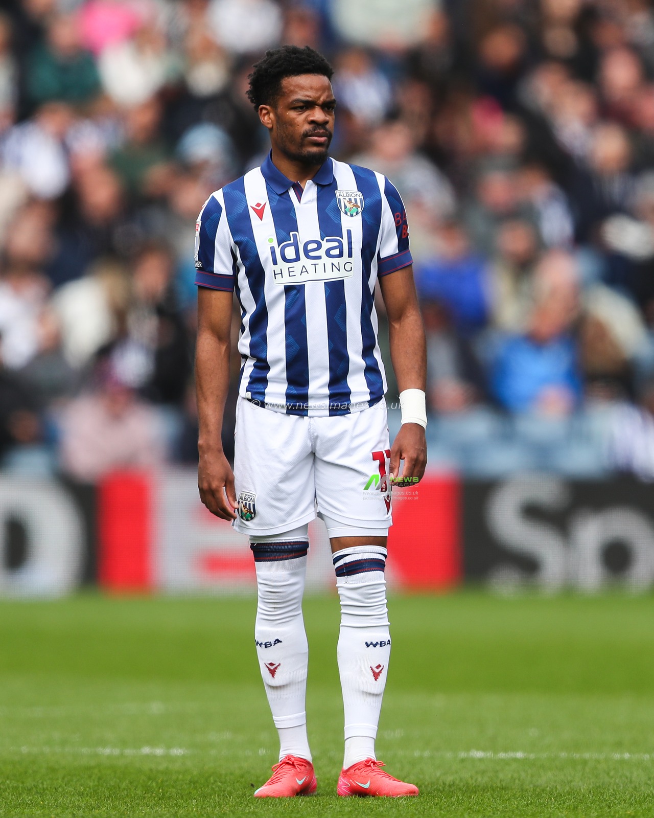 Grady Diangana of West Bromwich Albion during the Sky Bet Championship match West Bromwich Albion vs Derby County at The Hawthorns, West Bromwich, United Kingdom, 21st April 2025

(Photo by Gareth Evans/News Images)