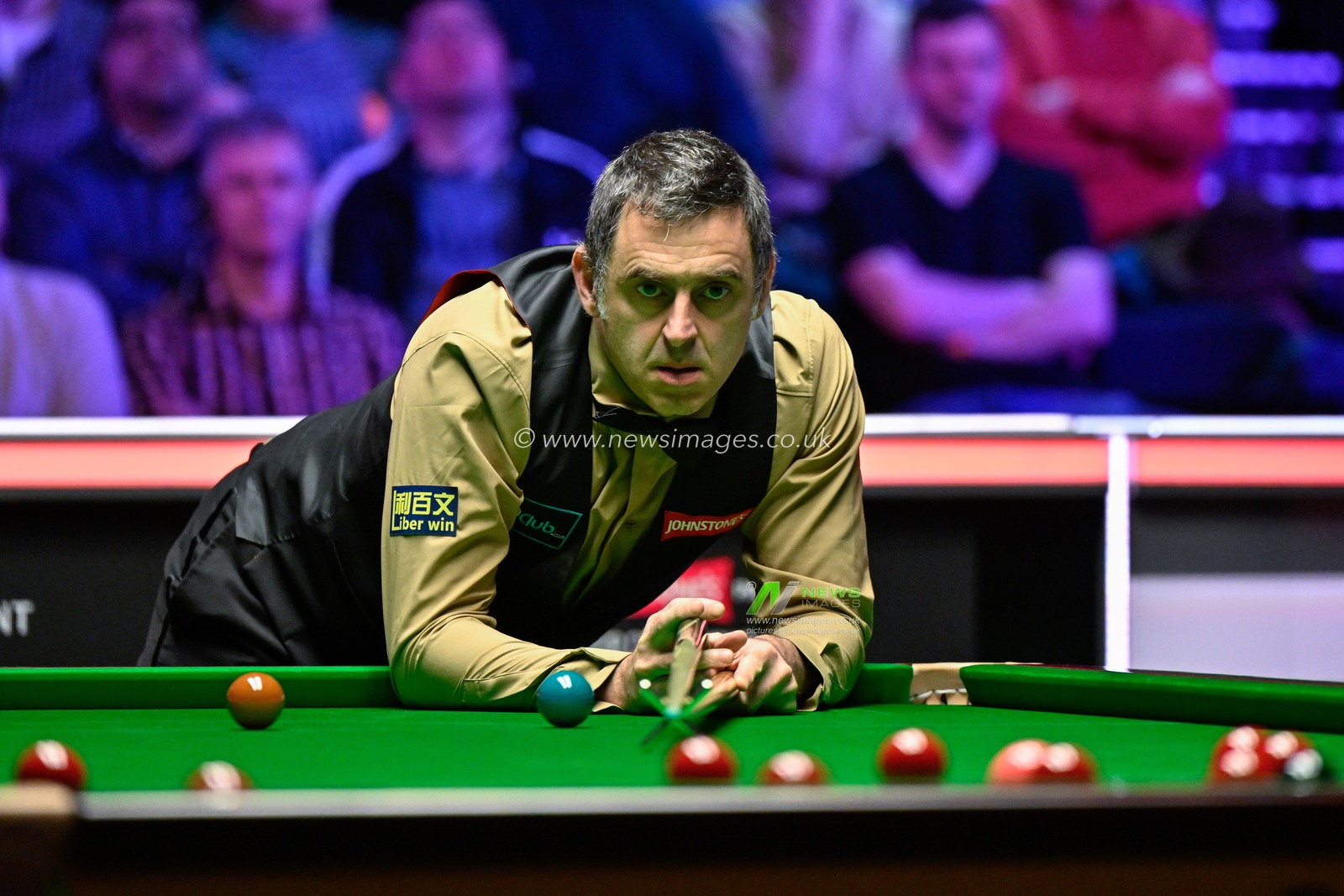 Ronnie O'Sullivan reacts, during the Johnstoneâ€™s Paint Tour Championships at Manchester Central, Manchester, United Kingdom, 5th April 2024

(Photo by Cody Froggatt/News Images)