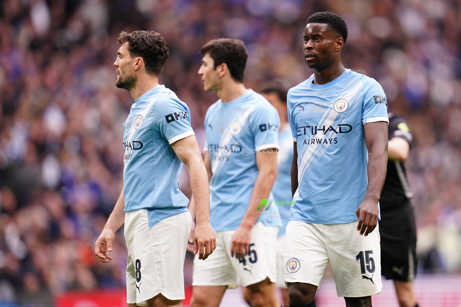 Manchester City players during the Emirates FA Cup Final match Chelsea vs Manchester City at Wembley Stadium, London, United Kingdom on 16 May 2026

(Photo by Harvey Murphy/News Images)