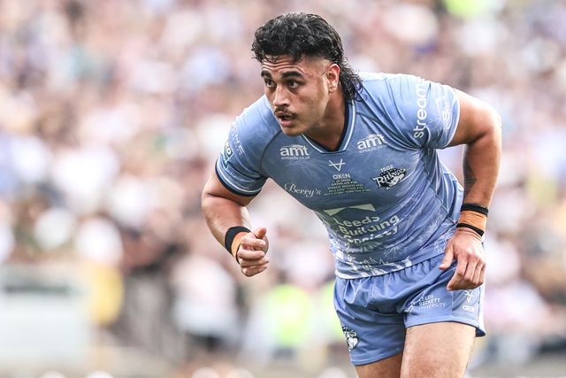Keenan Palasia of Leeds Rhinos during the Betfred Super League round 16 match Leeds Rhinos vs Hull KR at AMT Headingley Stadium, Leeds, United Kingdom on 26 June 2026

(Photo by Alfie Cosgrove/News Images)