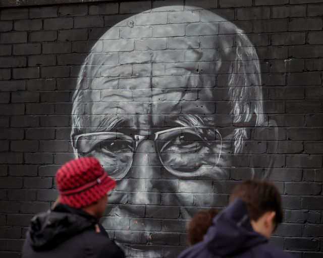 Sir Bobby Charlton mural on The Trafford during the Premier League match Manchester United vs Brentford at Old Trafford, Manchester, United Kingdom on 27 April 2026

(Photo by Mark Cosgrove/News Images)