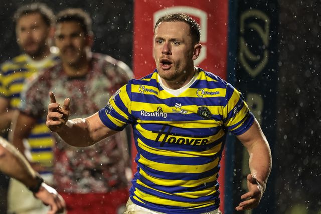 Ben Currie of Warrington Wolves reacts during the Pre Season match Warrington Wolves vs Leigh Leopards at Halliwell Jones Stadium, Warrington, United Kingdom, 30th January 2026

(Photo by Mark Cosgrove/News Images)
