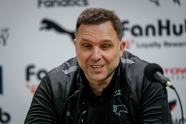 John Eustace manager of Derby County speaks in the manager post-match press conference during the Sky Bet Championship match Derby County vs West Bromwich Albion at Pride Park Stadium, Derby, United Kingdom on 23 January 2026

(Photo by Maynard Manyowa/News Images)