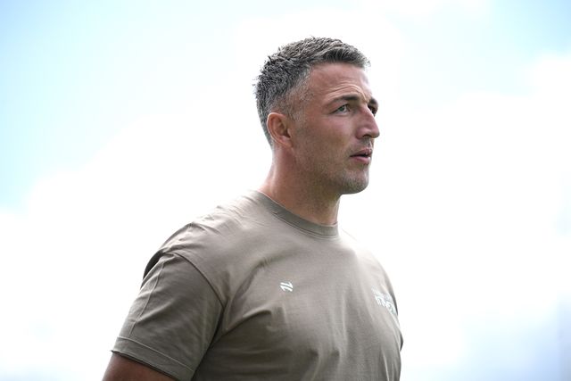 Sam Burgess, Head Coach of Warrington Wolves looks on prior to the Betfred Super League round 21 match Castleford Tigers vs Warrington Wolves at OneBore Stadium, Castleford, Untied Kingdom on 01 August 2026

(Photo by Ben Roberts/News Images)
